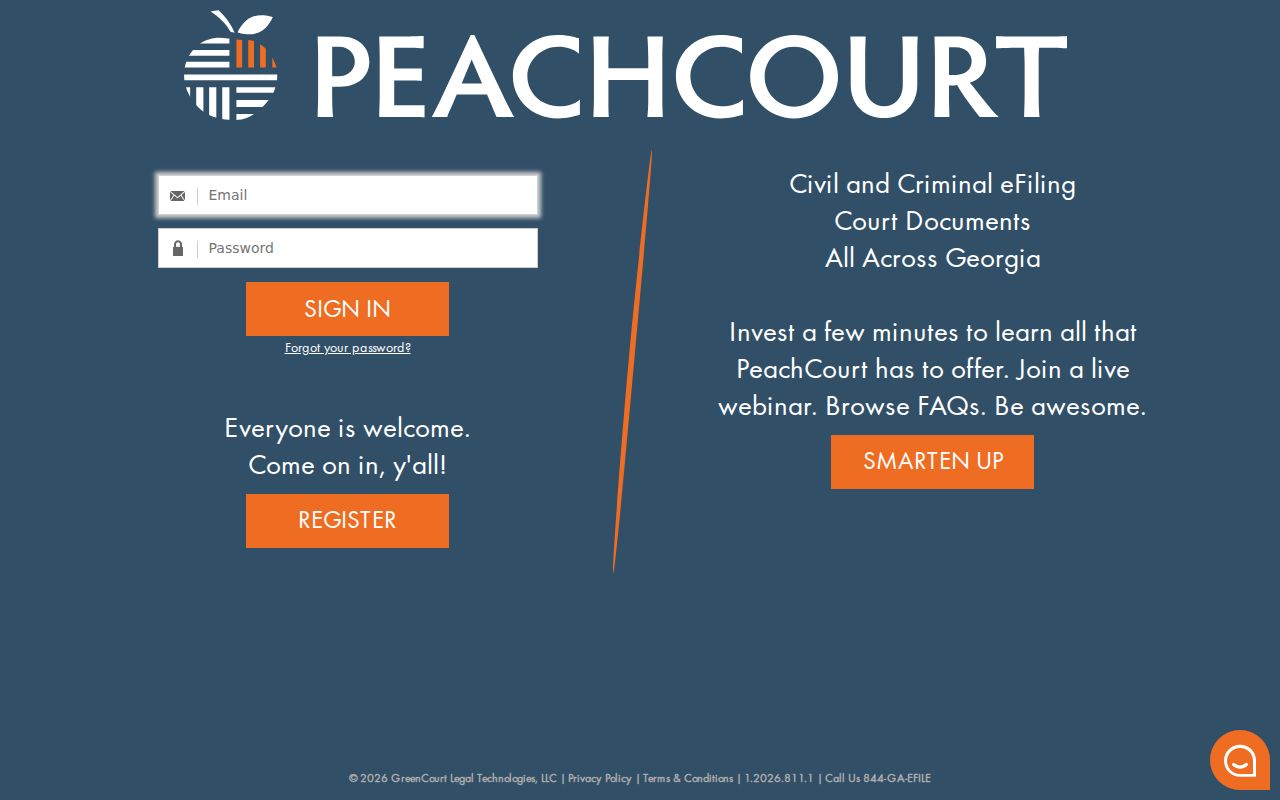 Crawford County criminal court docket PeachCourt access screen