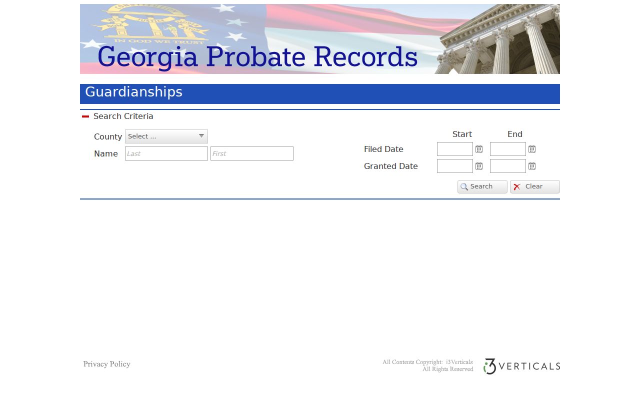 Crawford County traffic court records Probate guardianship search fields