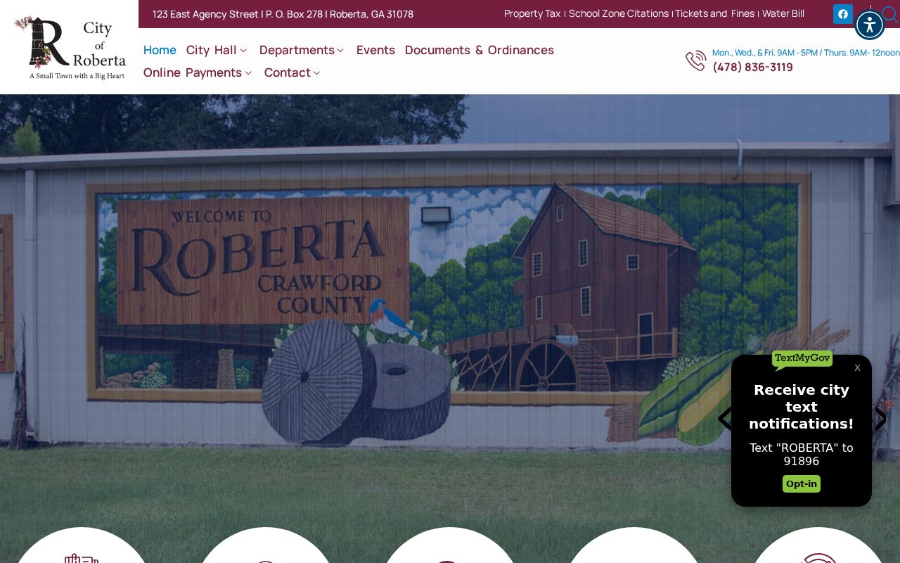 Roberta court records city hall and municipal court context